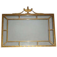 Antique Large Adam Style Hanging Wall Glass mirror