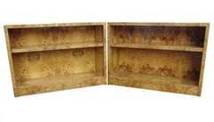 Pair of Milo Baughman Burlwood Bookcase Credenzas