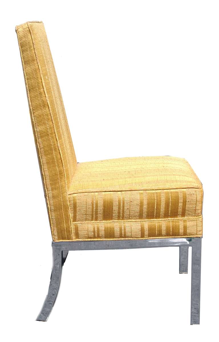 Fin du 20e siècle Six chaises de cuisine chromées de style mi-siècle moderne en vente