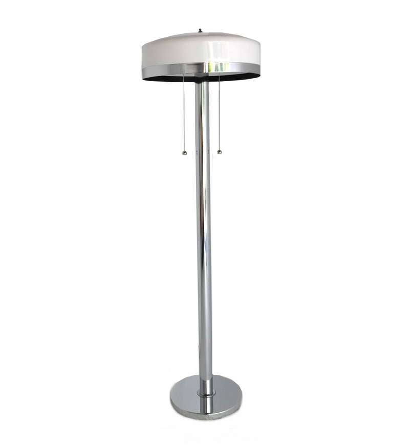 Mid-Century Modern Chrome Floor Lamp For Sale at 1stDibs