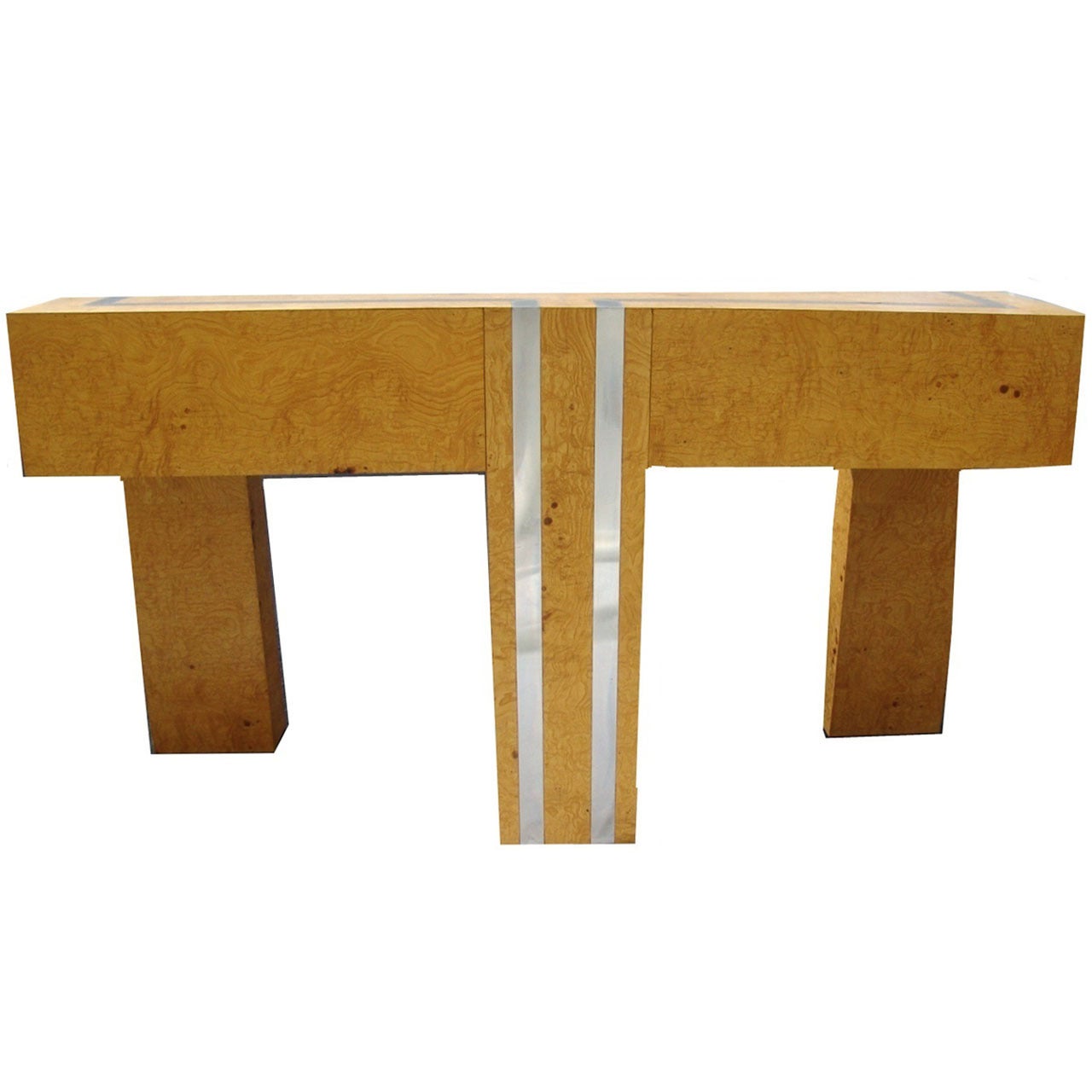 Burl Wood Pace Collection Console Table