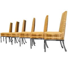 Six Mid-Century Modern Chrome Dining Chairs 9