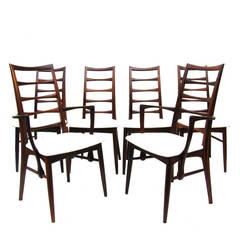 Six Niels Koefoed Larsen Rosewood Dining Chairs