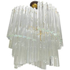 Venini Mid-Century Glass Rod Chandelier