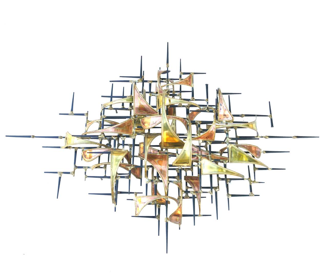 C. Jere Style Metal Wall Art Sculpture by Higgins