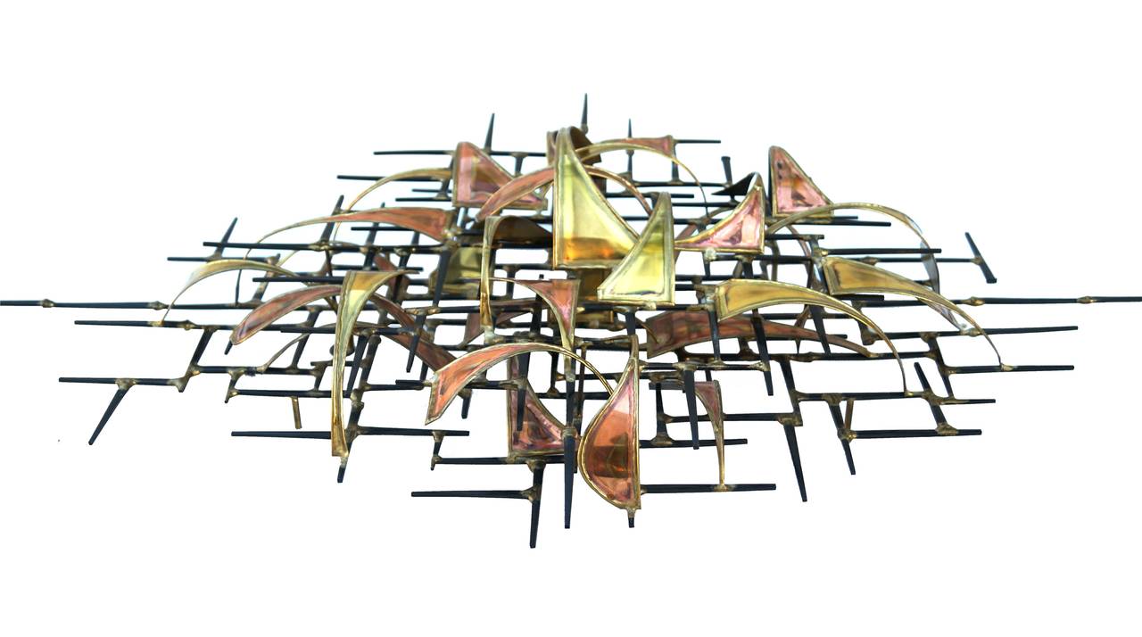 brutalist metal wall art