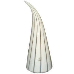 Vintage Murano Vetri Vistosi Venini Art  Glass Sculptural Table Lamp