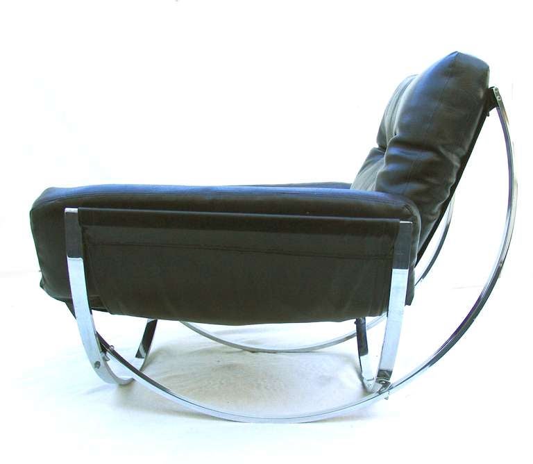 Stendig Mid-Century Modern Leather Lounge Chair and Ottoman 1