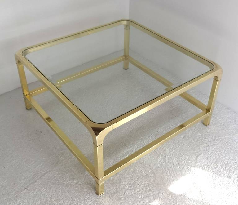Mastercraft  brass coffee, sofa or cocktail table.