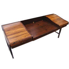 Edward Wormley for Dunbar Mid-Century Modern Rosewood Roll-Top Desk