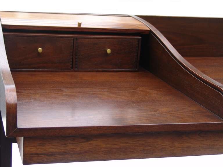 Edward Wormley for Dunbar Mid-Century Modern Rosewood Roll-Top Desk 2