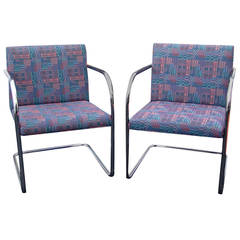 Ludwig Mies van der Rohe Knoll Pair of Brno Tubular Chairs