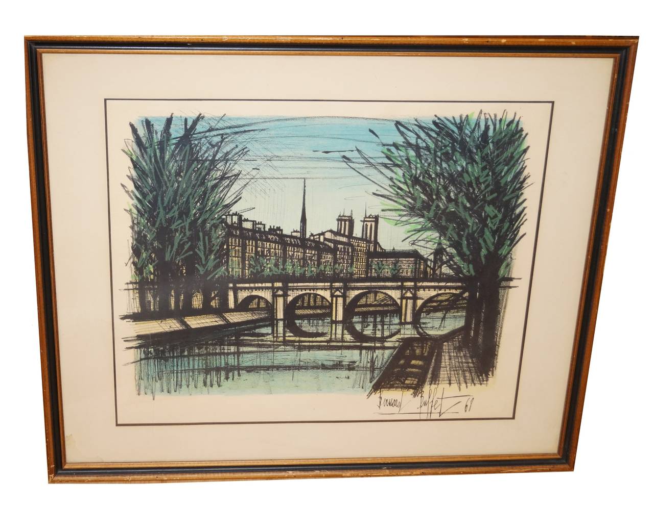 Original Bernard Buffet lithograph from the unnumbered edition of unknown size for the Collector's Guild LTD, with printed signature; original documentation included.  There was also a separate edition of 125, signed and numbered in pencil. 