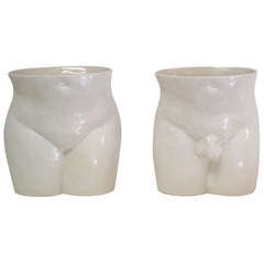 Pair of Blanc de Chine Vases