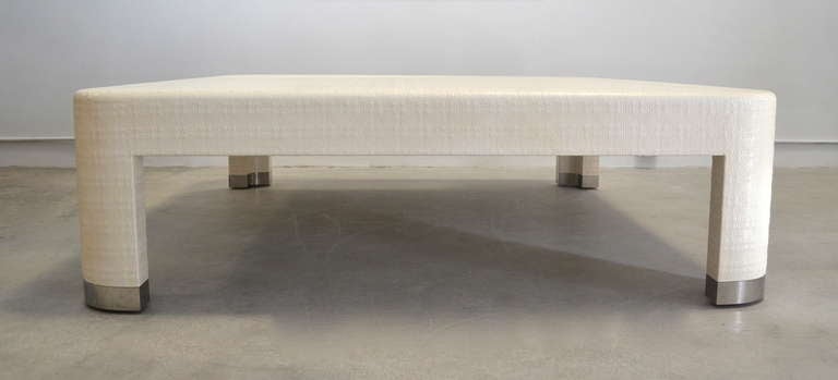 Lacquered Raffia Cocktail Table 4