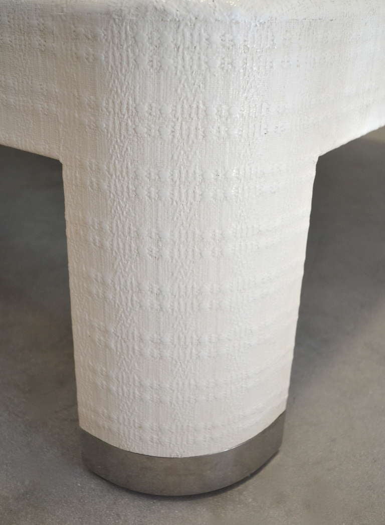 Lacquered Raffia Cocktail Table In Excellent Condition In West Palm Beach, FL