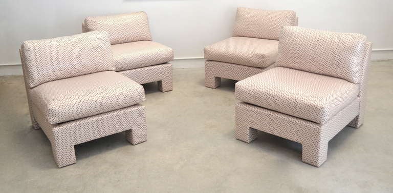 Pair of Mid-Century Slipper Chairs Two Pairs Available 2