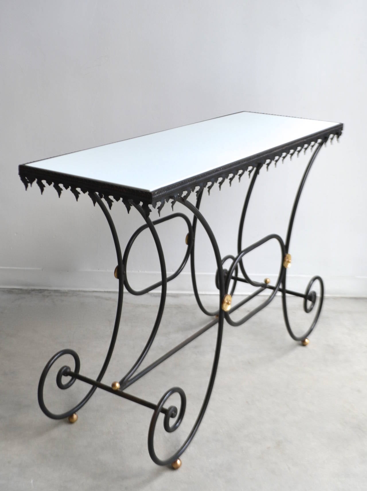 Mid-20th Century Hollywood Regency Style French Baker's Table