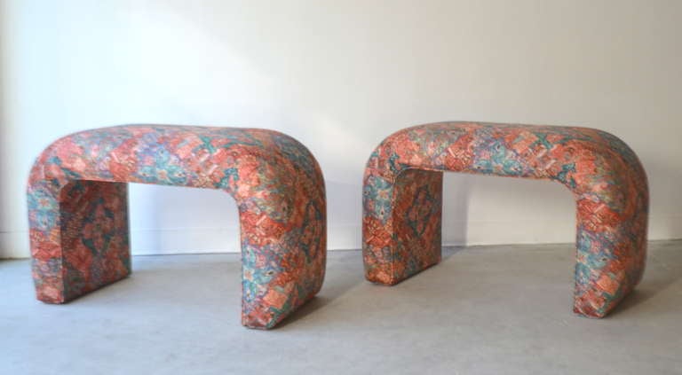 Pair of Upholstered Benches 3