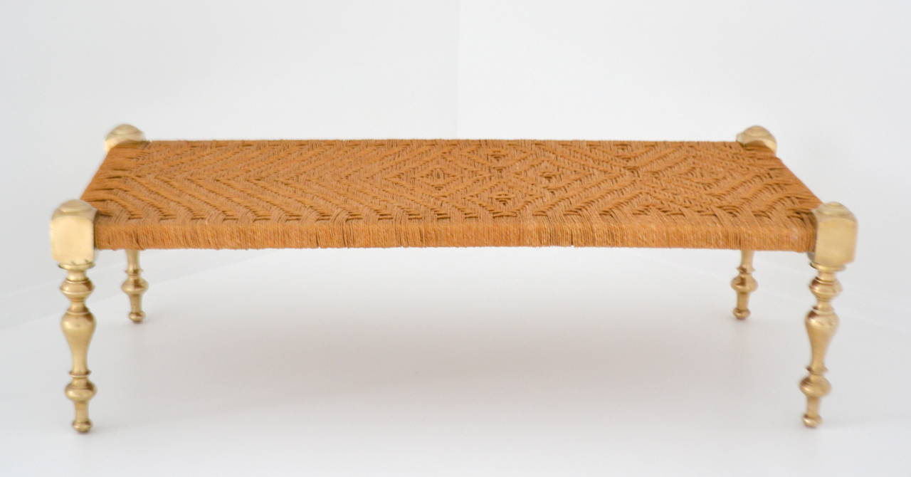 Woven Jute Bench at 1stDibs indian woven bench