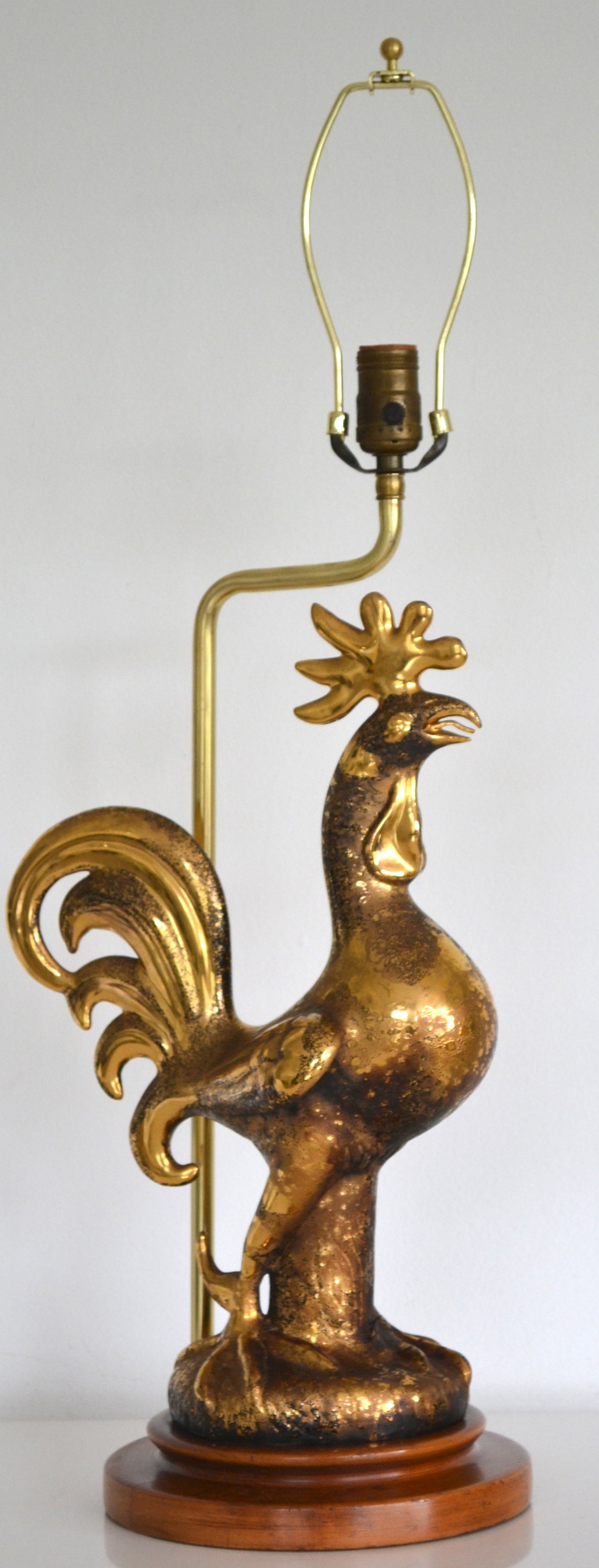 Hollywood Regency Style Rooster Form Table Lamp by Sascha Brastoff