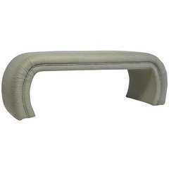 Upholstered Waterfall Form Bench