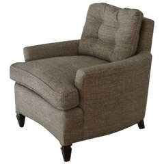 Mid Century Modern Custom Designed Tufted Back Club Chair