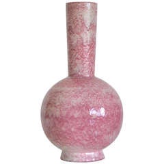 Long Neck Crackle Glazed Ceramic Vase
