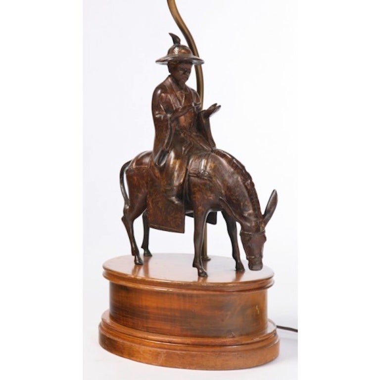 1950s Bronze Figural Lamp