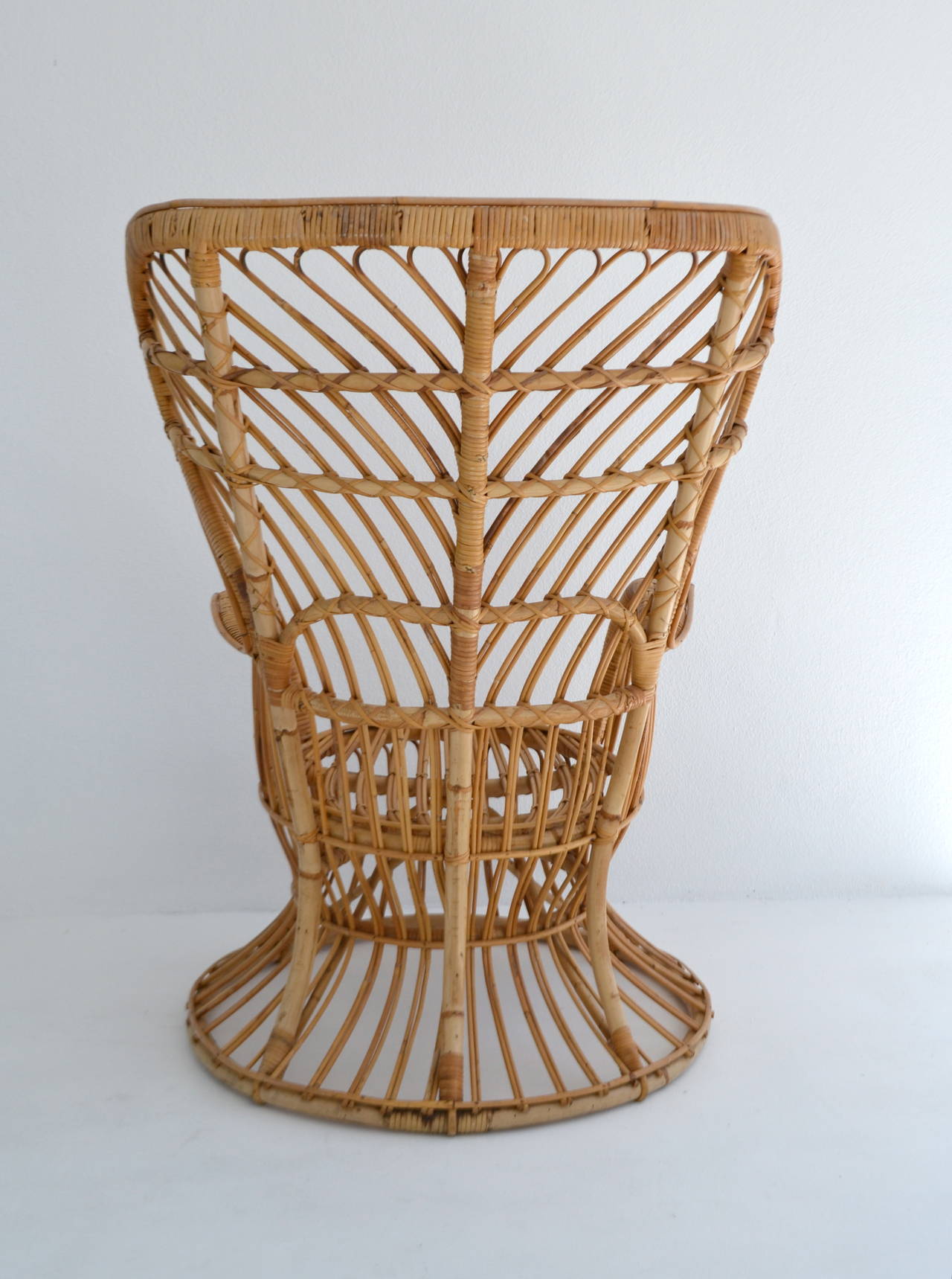 Woven Rattan and Bamboo Chair 2