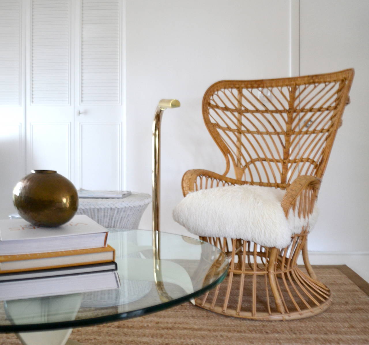 Woven Rattan and Bamboo Chair 3