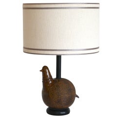 Vintage Ceramic Partridge Form Table Lamp by Bitossi