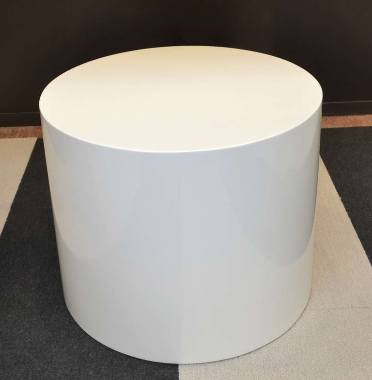 American White Lacquered Side Table
