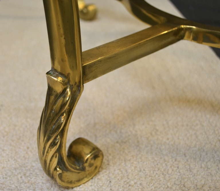 Brass and Glass Cocktail Table 3