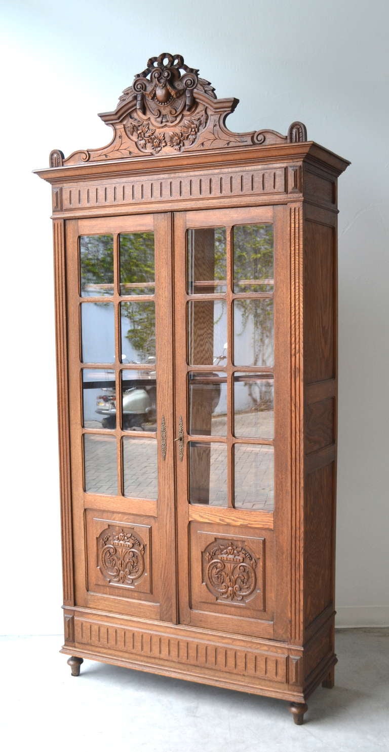 French Oak  Bookcase / Cabinet