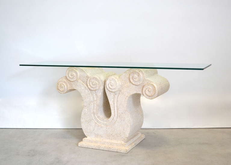 Carved Stone Console Table 1