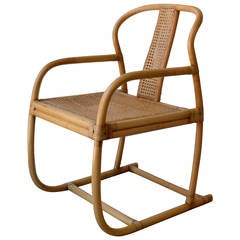 Mid-Century Bent Bamboo Occasional Chair