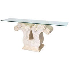 Carved Stone Console Table