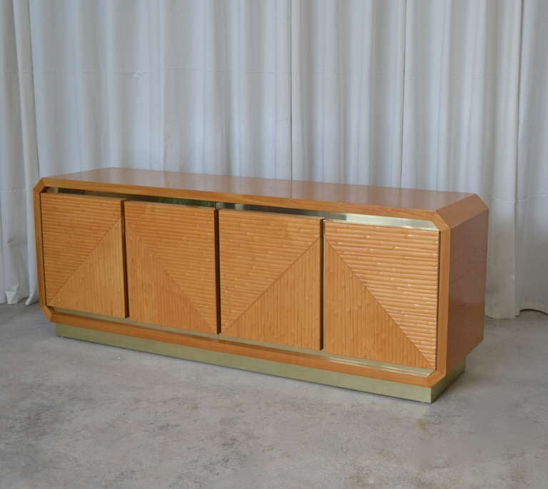 Faux Bamboo Sideboard after Karl Springer