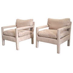 Pair of Parsons Style Club Chairs