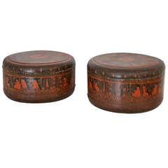 Pair of Anglo-Indian Low Side Tables