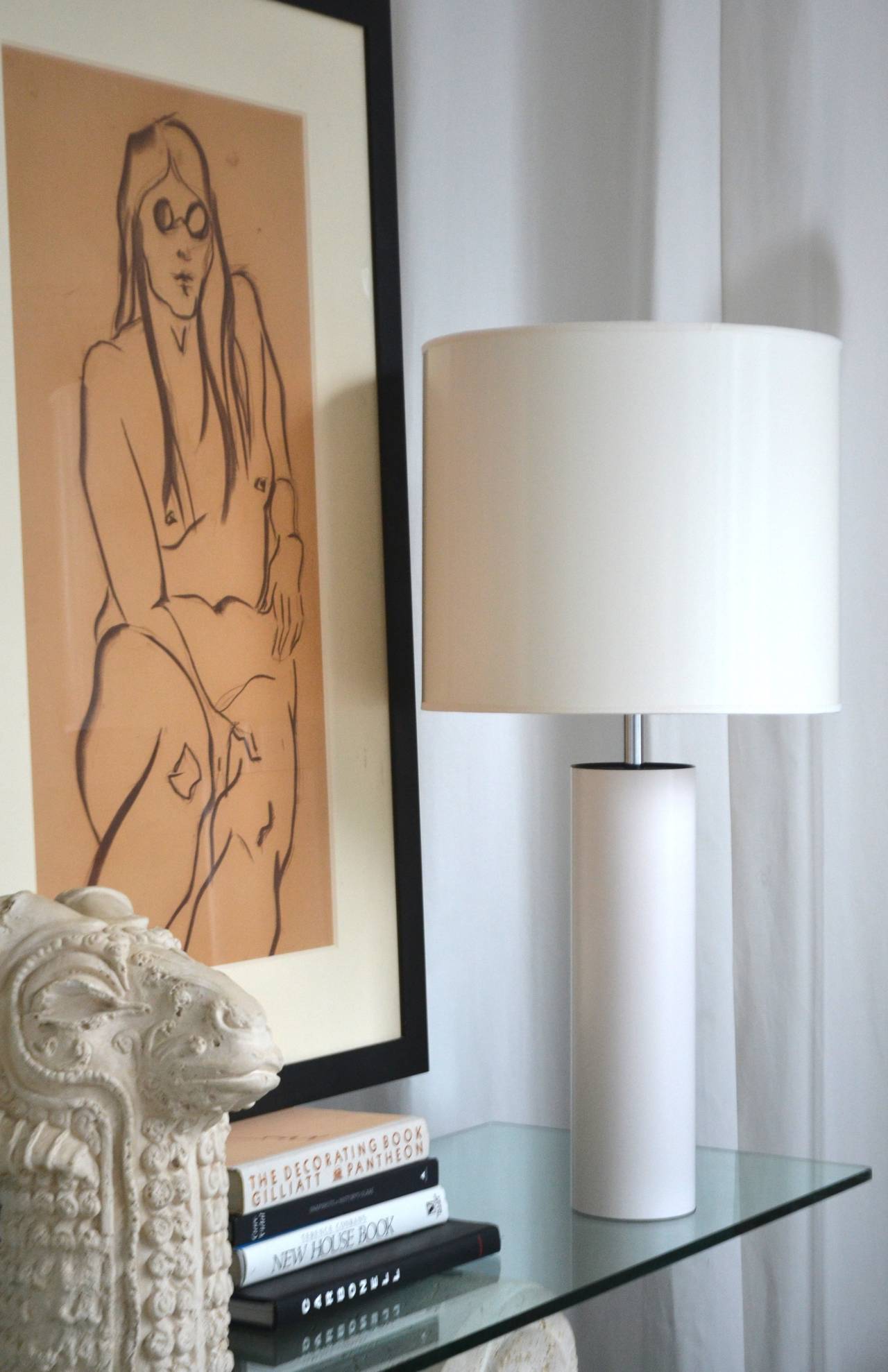Cylinder Table Lamp by Robert Sonneman