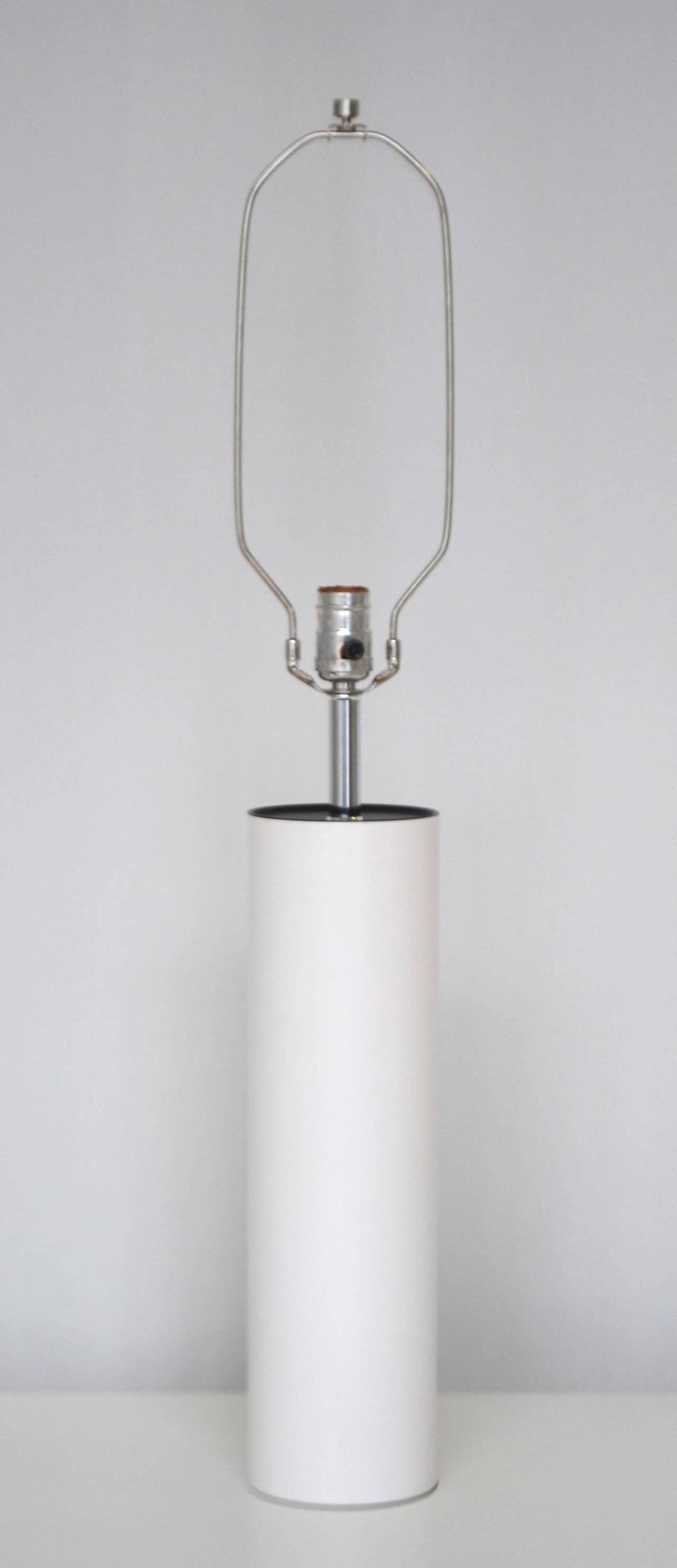 Post-Modern Cylinder Table Lamp by Robert Sonneman For Sale