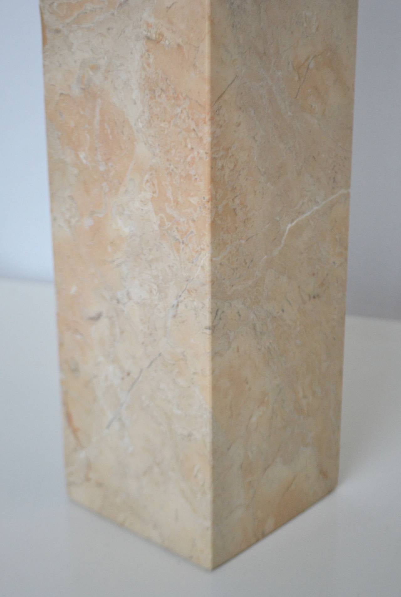 Marble Column Form Table Lamp by Robert Sonneman 1