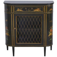 Chinoiserie Decorated Black Lacquered Chest