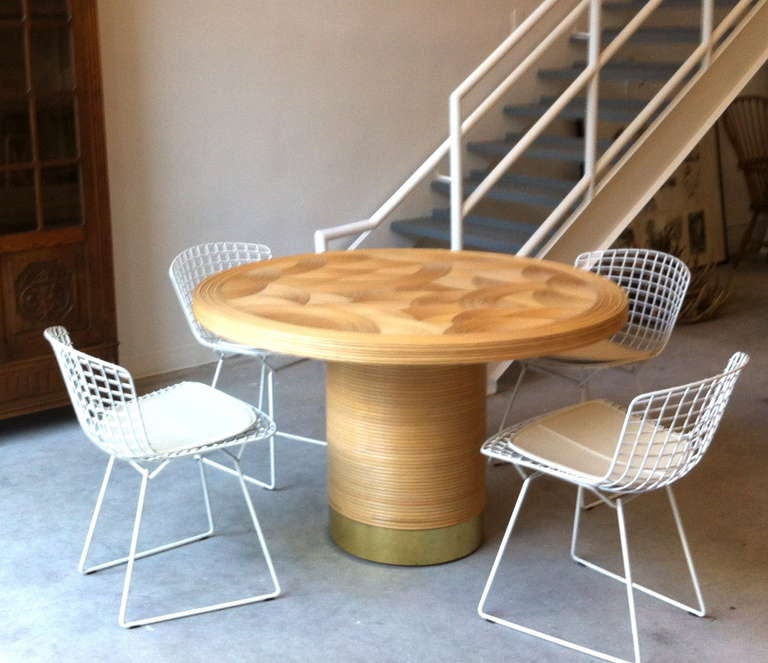 American Set of White Bertoia Dining Chairs