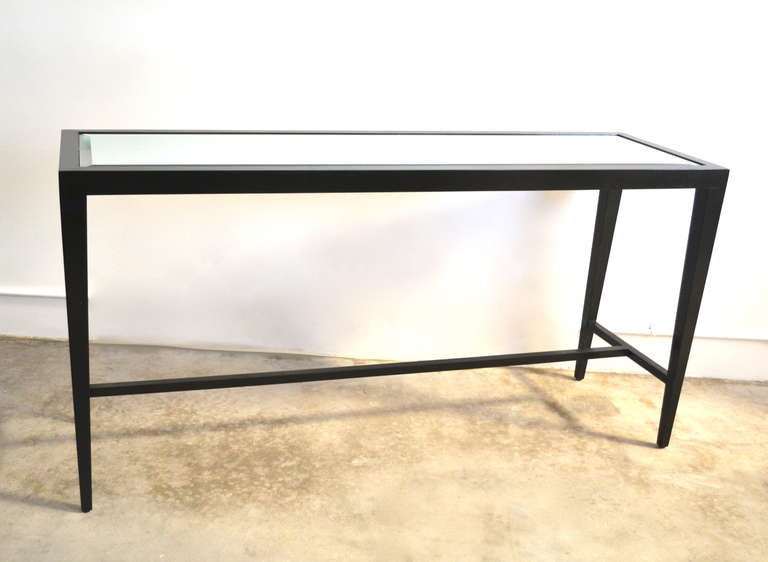 American Black Lacquered Console / Sofa Table