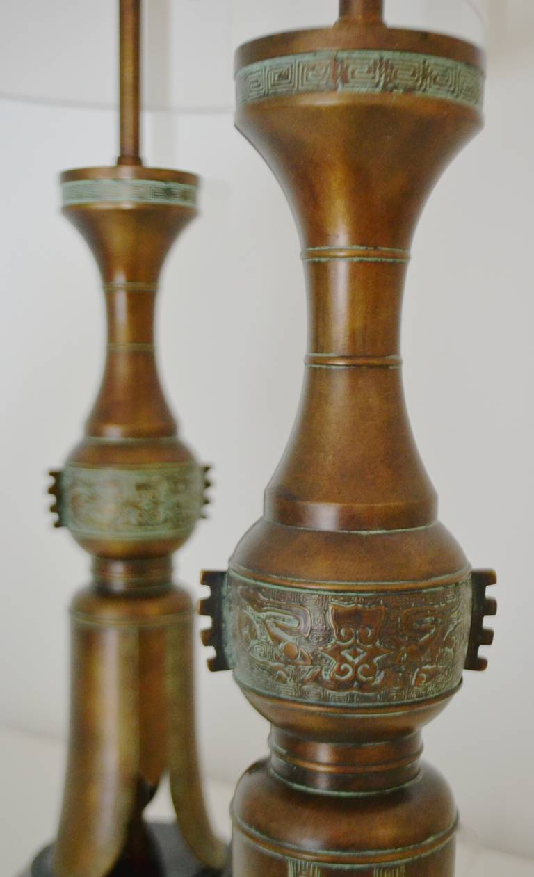 Mid-20th Century Pair of Hollywood Regency Style Table Lamps