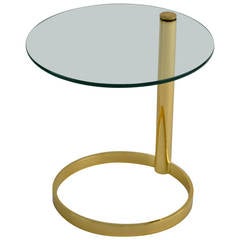 Vintage Sculptural Brass Side Table by Pace Collection