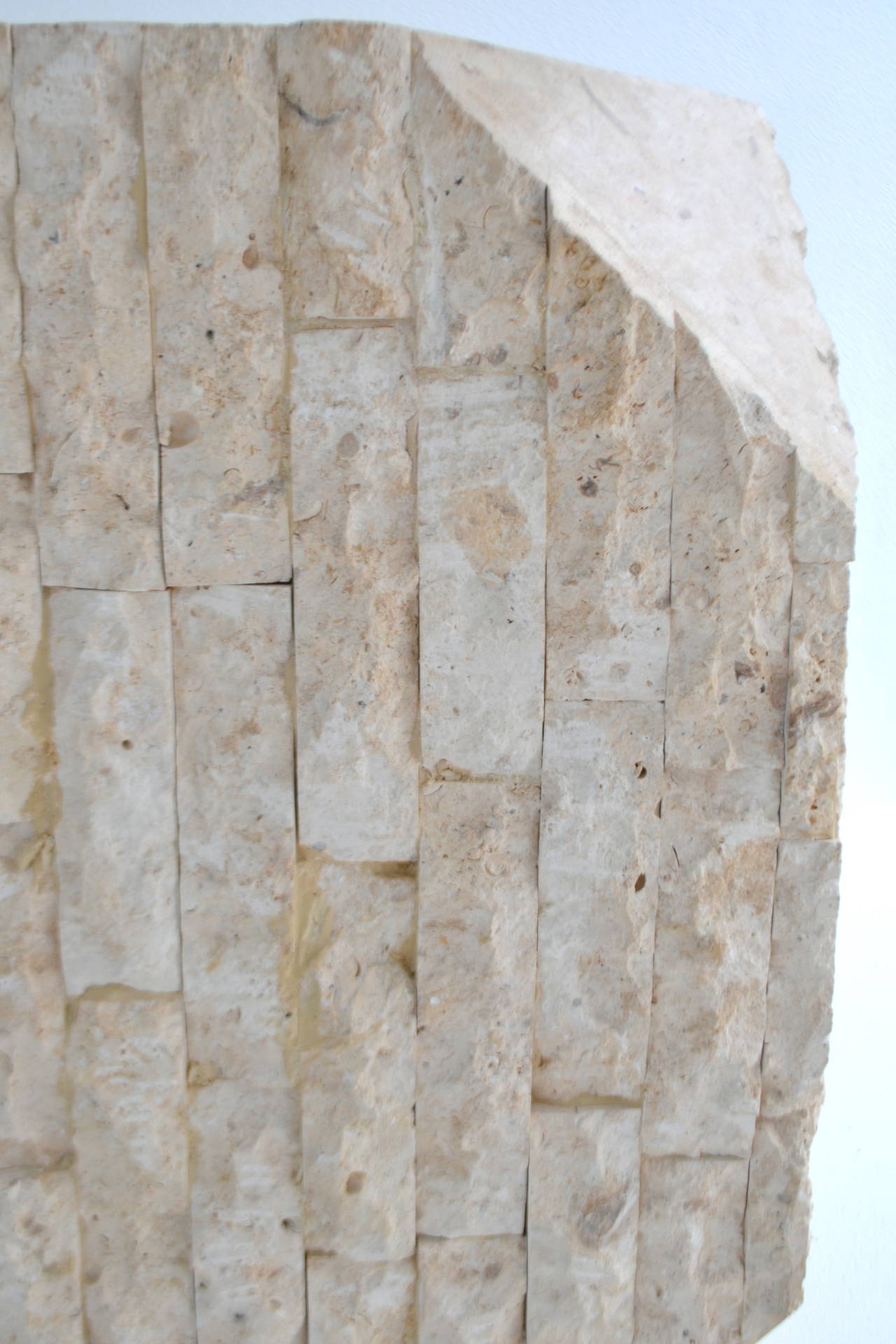 Tessellated Stone and Travertine Pedestal 1